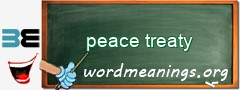 WordMeaning blackboard for peace treaty